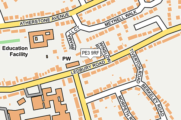 PE3 9RF map - OS OpenMap – Local (Ordnance Survey)