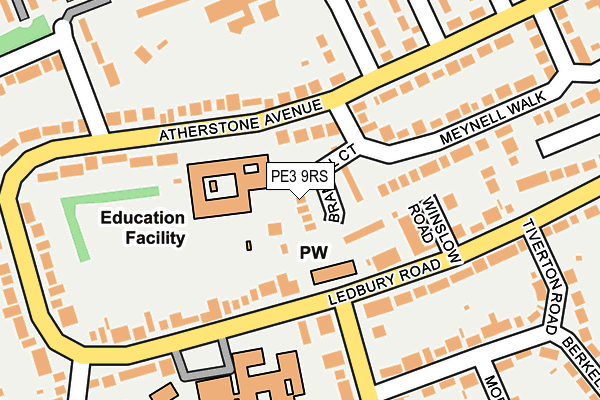 PE3 9RS map - OS OpenMap – Local (Ordnance Survey)