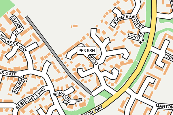 PE3 9SH map - OS OpenMap – Local (Ordnance Survey)