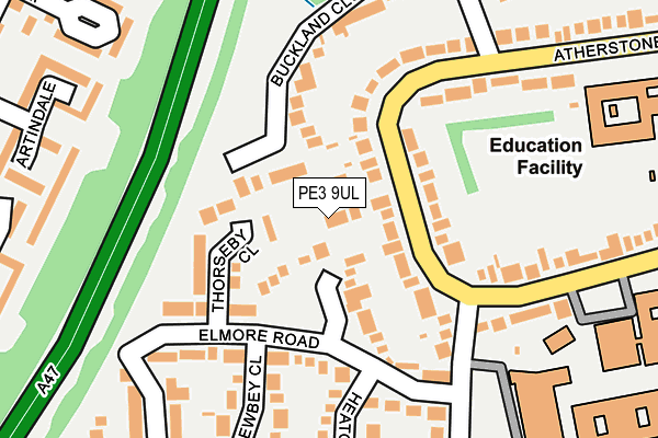 PE3 9UL map - OS OpenMap – Local (Ordnance Survey)