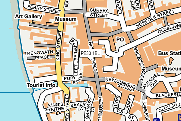 PE30 1BL map - OS OpenMap – Local (Ordnance Survey)