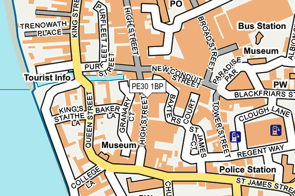 PE30 1BP map - OS OpenMap – Local (Ordnance Survey)
