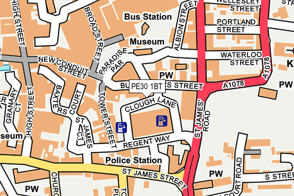 PE30 1BT map - OS OpenMap – Local (Ordnance Survey)