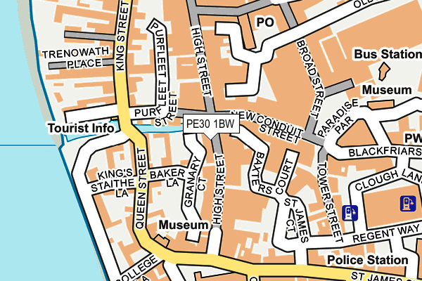 PE30 1BW map - OS OpenMap – Local (Ordnance Survey)