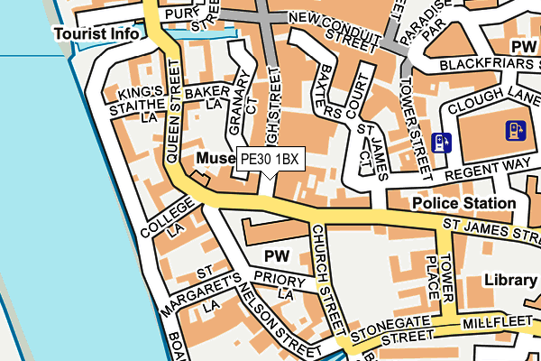 PE30 1BX map - OS OpenMap – Local (Ordnance Survey)
