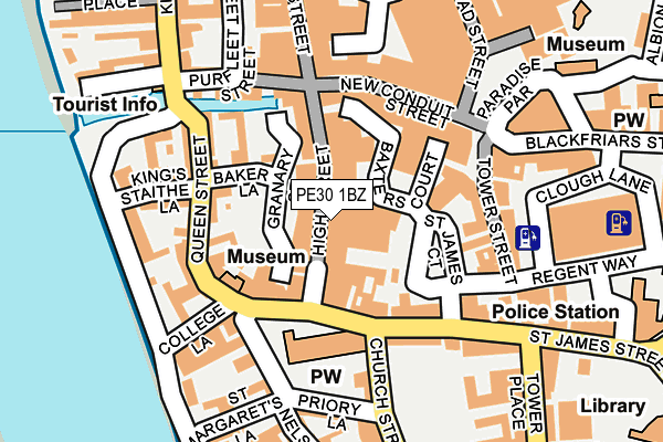 PE30 1BZ map - OS OpenMap – Local (Ordnance Survey)