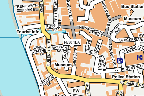 PE30 1DA map - OS OpenMap – Local (Ordnance Survey)
