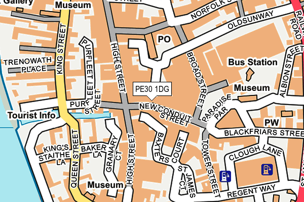 PE30 1DG map - OS OpenMap – Local (Ordnance Survey)