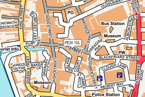 PE30 1DL map - OS OpenMap – Local (Ordnance Survey)