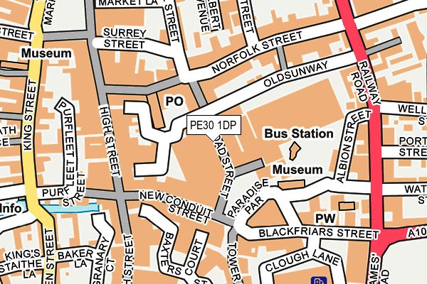 PE30 1DP map - OS OpenMap – Local (Ordnance Survey)