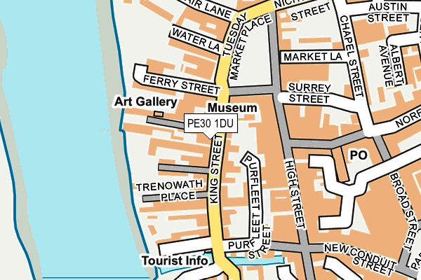 PE30 1DU map - OS OpenMap – Local (Ordnance Survey)
