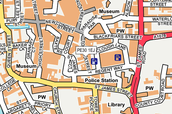 PE30 1EJ map - OS OpenMap – Local (Ordnance Survey)