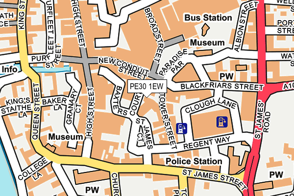 PE30 1EW map - OS OpenMap – Local (Ordnance Survey)