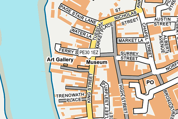 PE30 1EZ map - OS OpenMap – Local (Ordnance Survey)
