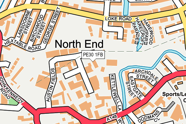 PE30 1FB map - OS OpenMap – Local (Ordnance Survey)