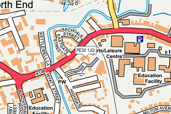 PE30 1JQ map - OS OpenMap – Local (Ordnance Survey)