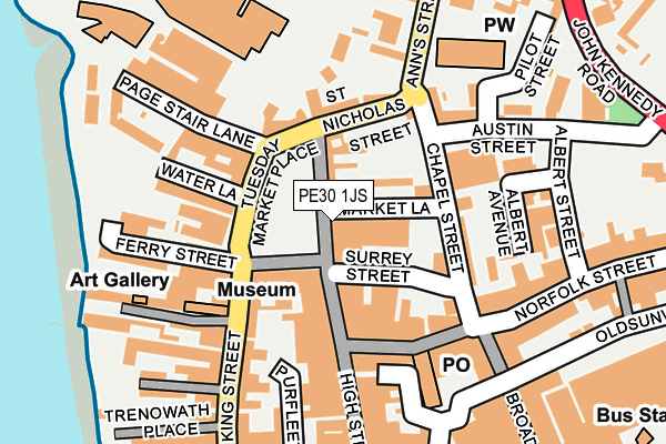 PE30 1JS map - OS OpenMap – Local (Ordnance Survey)