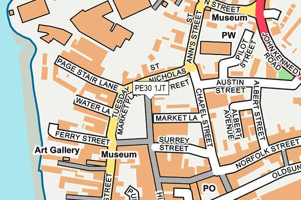 PE30 1JT map - OS OpenMap – Local (Ordnance Survey)