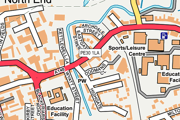 PE30 1LA map - OS OpenMap – Local (Ordnance Survey)