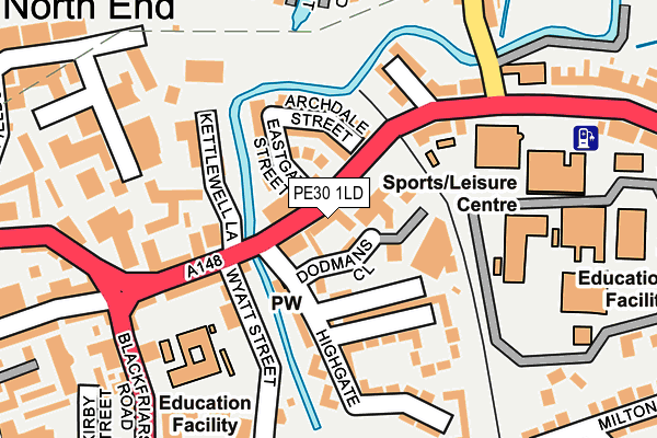 PE30 1LD map - OS OpenMap – Local (Ordnance Survey)