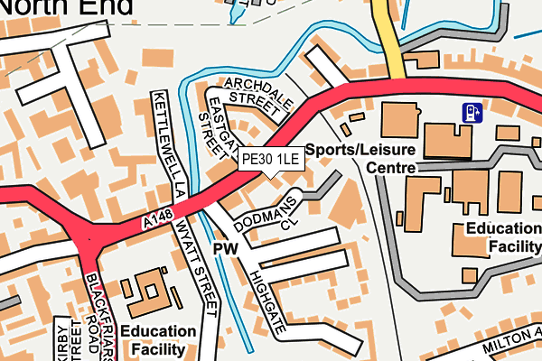 PE30 1LE map - OS OpenMap – Local (Ordnance Survey)