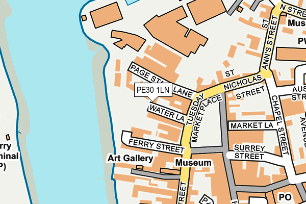 PE30 1LN map - OS OpenMap – Local (Ordnance Survey)