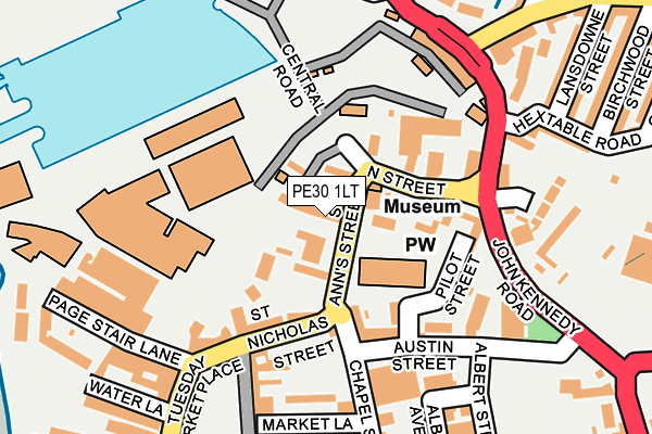 PE30 1LT map - OS OpenMap – Local (Ordnance Survey)