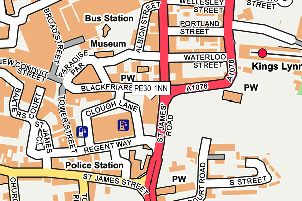 PE30 1NN map - OS OpenMap – Local (Ordnance Survey)
