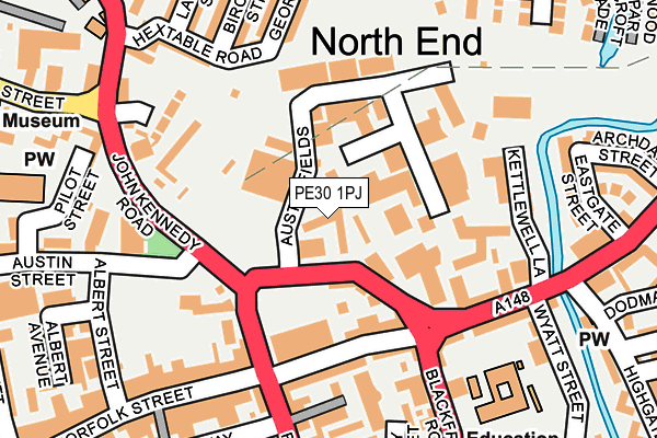 PE30 1PJ map - OS OpenMap – Local (Ordnance Survey)