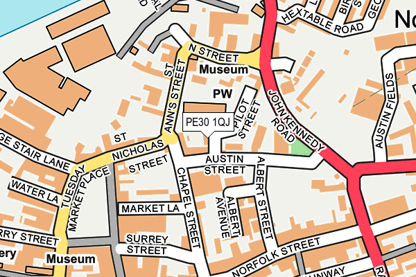PE30 1QJ map - OS OpenMap – Local (Ordnance Survey)