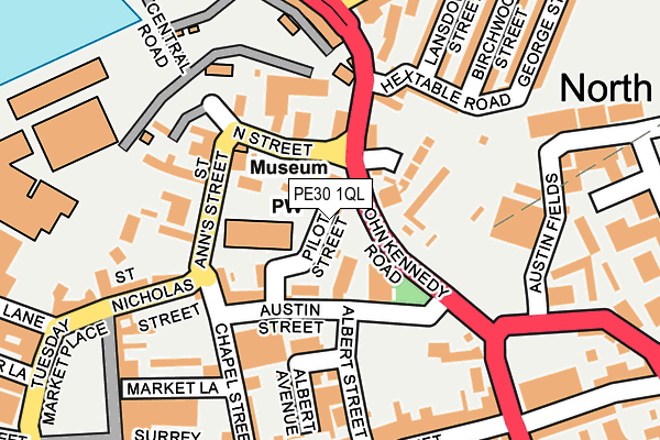 PE30 1QL map - OS OpenMap – Local (Ordnance Survey)