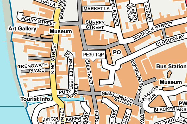 PE30 1QP map - OS OpenMap – Local (Ordnance Survey)