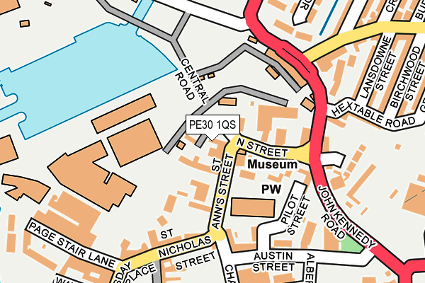 PE30 1QS map - OS OpenMap – Local (Ordnance Survey)