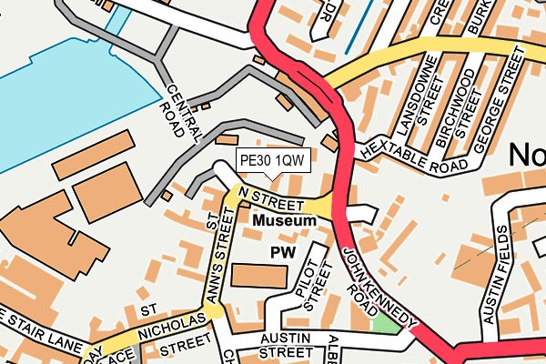 PE30 1QW map - OS OpenMap – Local (Ordnance Survey)