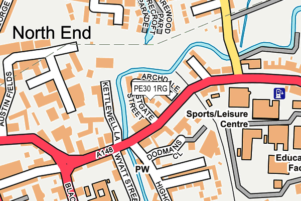 PE30 1RG map - OS OpenMap – Local (Ordnance Survey)