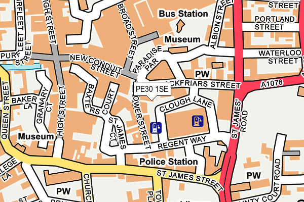 PE30 1SE map - OS OpenMap – Local (Ordnance Survey)
