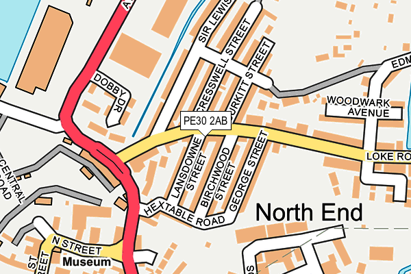 PE30 2AB map - OS OpenMap – Local (Ordnance Survey)