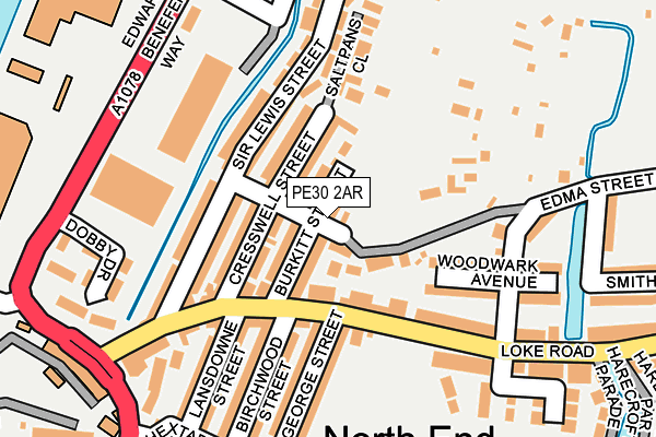 PE30 2AR map - OS OpenMap – Local (Ordnance Survey)