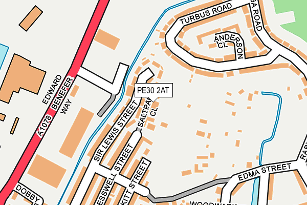 PE30 2AT map - OS OpenMap – Local (Ordnance Survey)