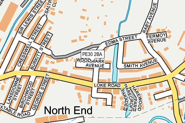 PE30 2BA map - OS OpenMap – Local (Ordnance Survey)