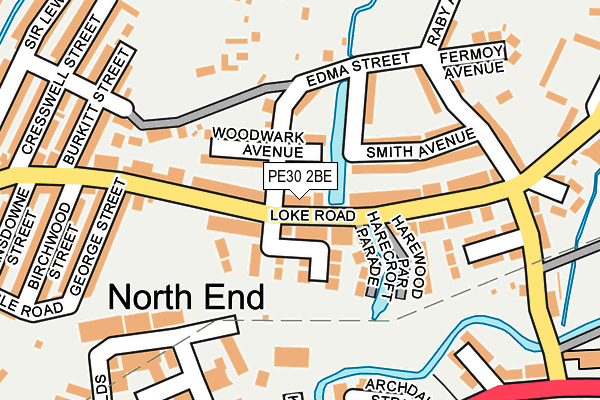 PE30 2BE map - OS OpenMap – Local (Ordnance Survey)