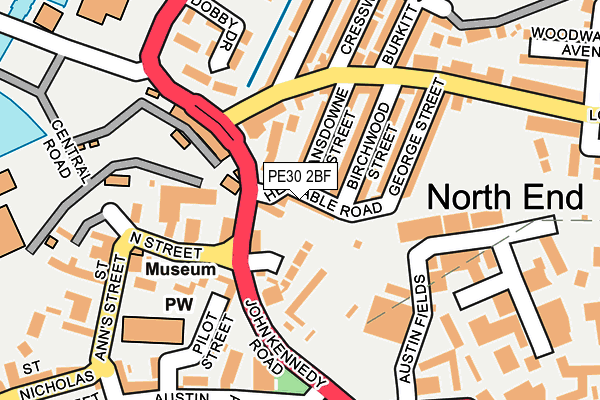 PE30 2BF map - OS OpenMap – Local (Ordnance Survey)