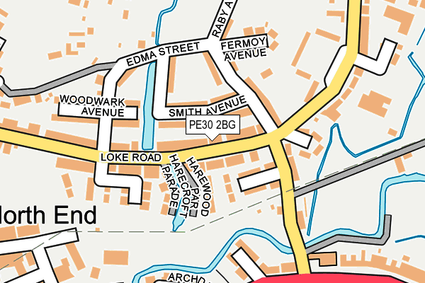 PE30 2BG map - OS OpenMap – Local (Ordnance Survey)
