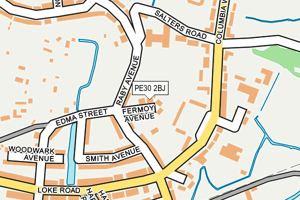 PE30 2BJ map - OS OpenMap – Local (Ordnance Survey)