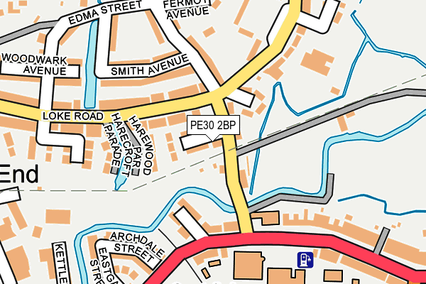 PE30 2BP map - OS OpenMap – Local (Ordnance Survey)