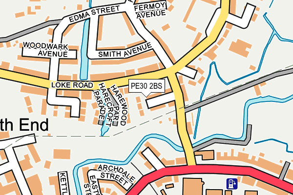 PE30 2BS map - OS OpenMap – Local (Ordnance Survey)