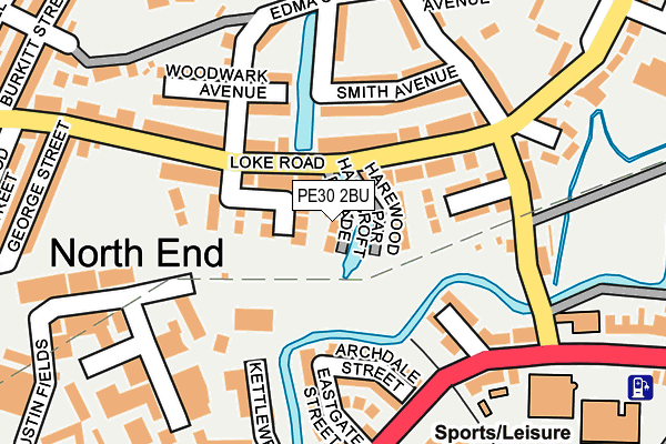 PE30 2BU map - OS OpenMap – Local (Ordnance Survey)