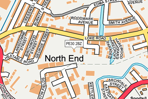 PE30 2BZ map - OS OpenMap – Local (Ordnance Survey)