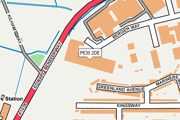 PE30 2DE map - OS OpenMap – Local (Ordnance Survey)