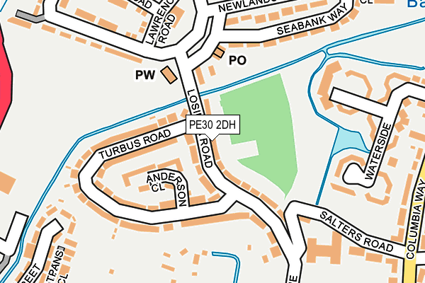 PE30 2DH map - OS OpenMap – Local (Ordnance Survey)